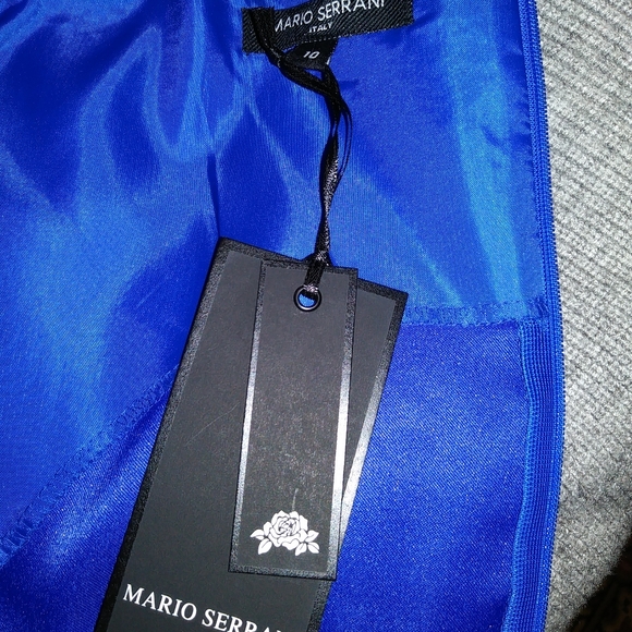 Mario Serrani Sleeveless Shift in Royal Blue - Picture 4 of 7